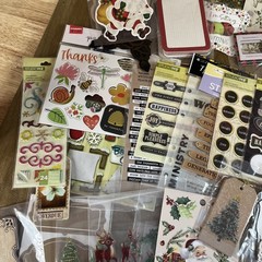 Huge Scrapbooking Lot Mostly Christmas Paper Stickers Transfers Borders Tags +++
