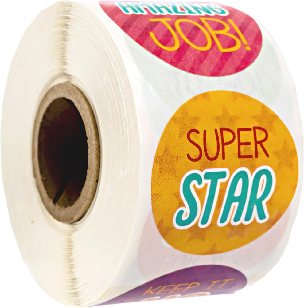 500 Teacher Message Stickers Inspirational Reward Labels Classroom Homework