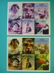 Vtg 1979 Hallmark Stickers REALISTIC ANIMALS w/FUNNY PHRASES (2) Complete Sheets