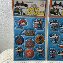 3-1984 Sarajevo Vtg Winter Olympics XIV Puffy Stickers Rare Pack Sealed Mint!