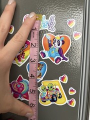 Handmade Magnet Lot Made W/ Lisa Frank Sticker Alien Cheetah Panda 90s Art