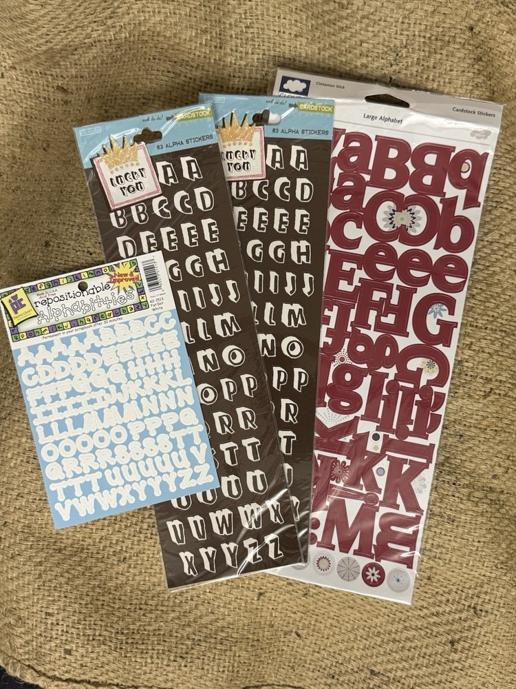 Cloud 9 Design Provo Craft Colorbok Cardstock Letter Number Stickers Lot 42-1513