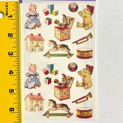 Victorian Toys Stickers Bear Blocks The Gifted Line John Grossman NIP Vintage