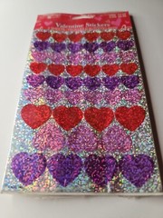 Forget Me Not Prismatic Valentine Heart Stickers American Greetings NIP VTG New