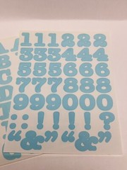 Creative Memories Stickers Baby Blue ALPHABET LETTERS NUMBERS ABC/123 – Retired