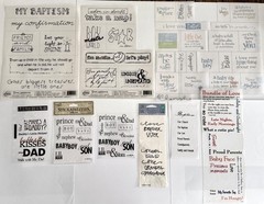 Scrapbook Stickers BABY BOY RELATIVES, COMMENTS, WORDS, PHRASES, TITLES