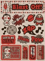 Reminisce – Signature Series Collection – 3 Dimensional Die Cut Stickers – Robot