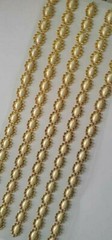 CraftbuddyUS 5 Oval with Pearl Self Adhesive Rhinestone Stripes,Color- GOLD