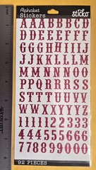 Alphabet Letters And Numbers/ Carnival Alpha Hot Pink Small/ 92 pieces / Sticko