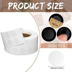 3000 Pcs Clear Circle Stickers Clear round Stickers Adhesive Clear Sticker Envel
