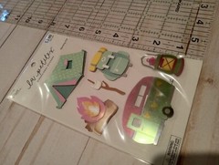 Girly Camping Glamping Dimensional Scrapbook Stickers The Paper Studio