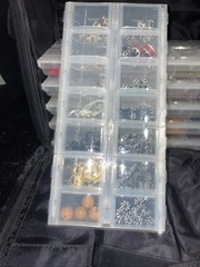 Craft Mates Embellishments Beads 8 Lockables Organizers Junk Journal Craft Lot