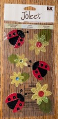 Jolees Vellum Lady Bugs Daisy Flowers LadyBugs Spring Daisies Scrapbook Stickers