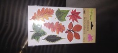 Crafters Square Stickers Fall Leaves 7PC Pop Up Glitter Paper Crafts Autumn