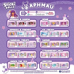 Sticki Rolls x Aphmau Toy Pendant & Bracelet Set – 120 Holographic Stickers