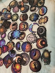 20 pc Gothic Sun & Moon Astrology Celestial Stickers Phone Hippie fairy goth cor