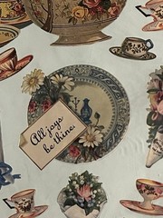 VINTAGE Gallery Graphics Tea Pots And Tea Cups 30 Piece Sticker Sheet Set New