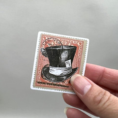 Alice in Wonderland Stamp Stickers Scrapbooking Junk Journaling Laptop Phones