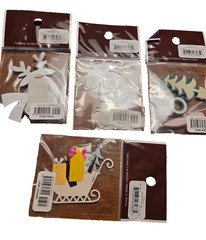 BRAND NEW RARE PAPYRUS SCRAPBOOKING EMBELISHMENTS HOLIDAY THEMED 4 PACKS