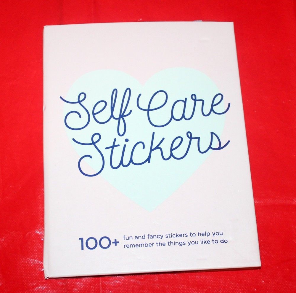 WORLD TRAVELER Self Care Sticker Book Folio Hardcover 5×7 *NEW* We Combine Ship