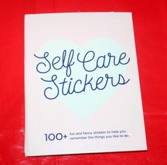 WORLD TRAVELER Self Care Sticker Book Folio Hardcover 5×7 *NEW* We Combine Ship