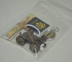 Mini Travel Crafting Scrapbooking Embelishments Items Map Passport Binoculars Co