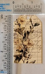 10pc Floral Botanical Design Paper Printed Tags for Gifts, Journal, Ephemra
