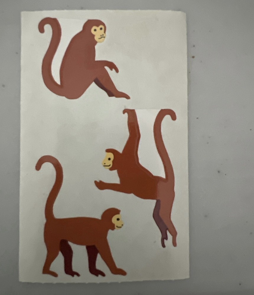 *Mrs. Grossman’s Stickers Animals Monkeys 1/2 Sheet