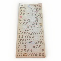 Vtg Sandylion Stickers Wedding Alphabet Sheet Pink Green Flowers Romantic Rose