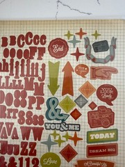 American Crafts Studio Calico Darling Dear Collection 181 Sticker Letter Phrases
