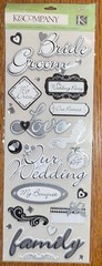 K&Company Our Wedding Title Love Family Bride Groom Party Bouquet Dress Ring 3D