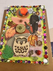 Fall Theme. Junk Journal Ephemera. Set Of 5 Paper Cards With Envelopes