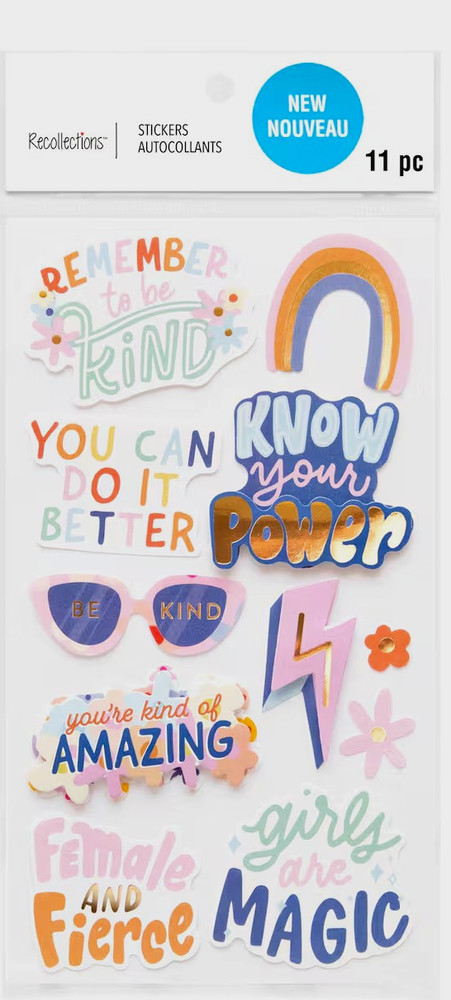 Girl Girls Female Fierce Power Kind Better Amazing Magic Recollections Stickers