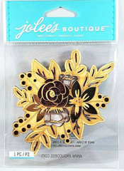 Jolee’s Boutique 3D Floral Cluster Laser Cut Wood Sticker Glitter Flower Accent