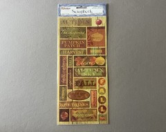 Large Sheet Of Autumn/Fall Themed Stickers~Includes 24 Stickers, New In Package