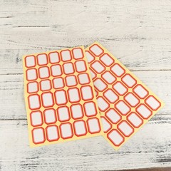 Coated Paper Name Stickers Red Adhesive for Organization Marking Home Office Use