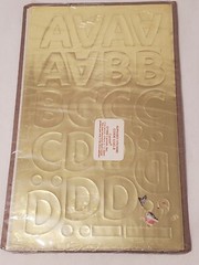 vtg 1988 Current Publishing Alphabet Stickers Gold unknown number sealed pack