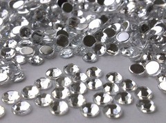 CraftbuddyUS 1000pcs 5mm Clear FlatBack Diamante Rhinestone Crystal Gems, DIY