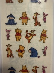 Vintage Sandylion Disney Winnie The Pooh Eeyore Piglet & Tigger Stickers Mini