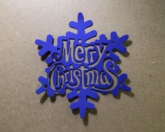Merry Christmas Snowflake Die Cut Embellishments 5Pcs Scrapbooks Cards Crafts
