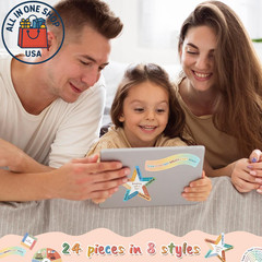 Textured Sensory Stickers for Stress Relief and Mindfulness 24PCS