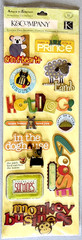 K&Company Actopus to Zelephant 3D Chipboard Stickers Zoo Animal Scrapbooking