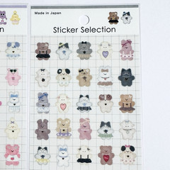 Kawaii Animal Sticker Set (2 Sheets) – Japanese Stationery for Journaling