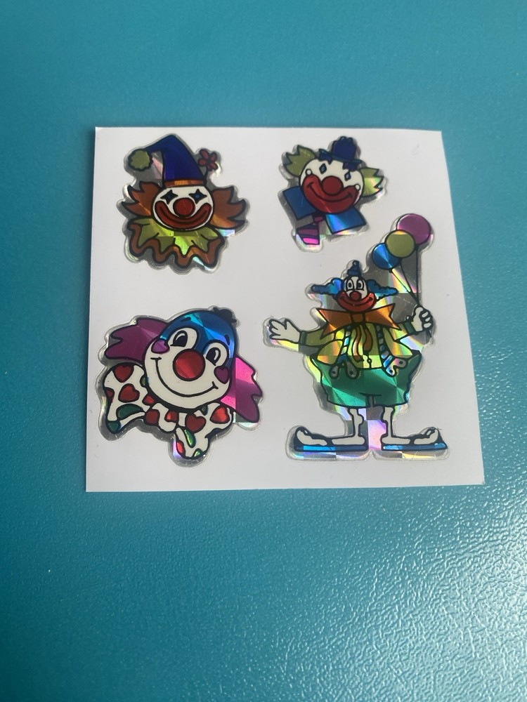 Vintage Kodak Prism Vending Clowns Sticker Sheet 3×3 Inches
