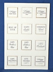 Anna Griffin Mini Sentiments Sticker Holiday Themed 72 pc 6 sheets Free Ship New