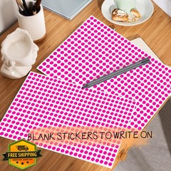 WANSTE Fluorescent Pink Color Coding Stickers 4200PCS