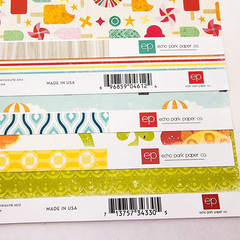 Echo Park Scrapbook Paper Lot 12×12 Summer By Lori Whitlock 5 Sheets