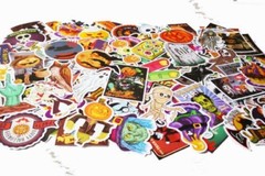 100 pcs Halloween Stickers for Car Window Skateboard Luggage Laptop Party Decor
