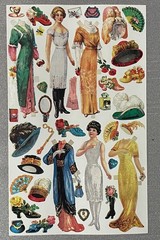Punch Studios Gifted Line Stickers Victorian Paper Dolls Dress the Ladies New