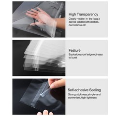 50 PCS 12 11/16 x 12 3/8 Inch AcidFree Crystal Clear Sleeves Storage Bags